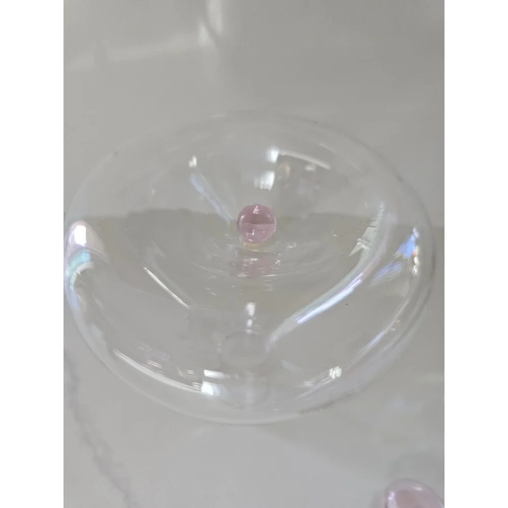 Creative Co-Op Glass‎ Wine/ Mouthwash Decanter with Pink Heart Stopper